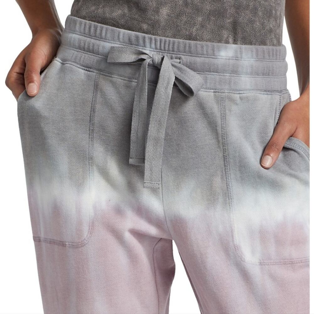 Splendid Tie Dye Jogger Pant Gray Pink Lounge Athleisure Casual Cotton Size XS - Picture 3 of 13